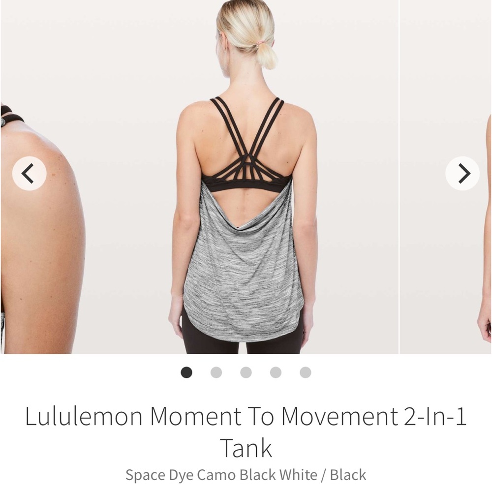 Lululemon movement to movement 2 in 1 tank